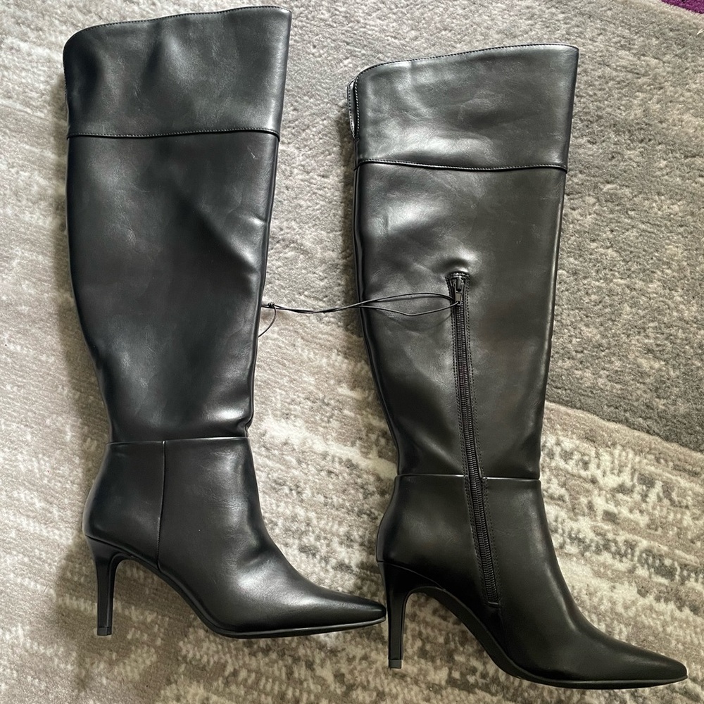 Brand New Black Over-the-Knee Pointed Toe Stiletto Boots